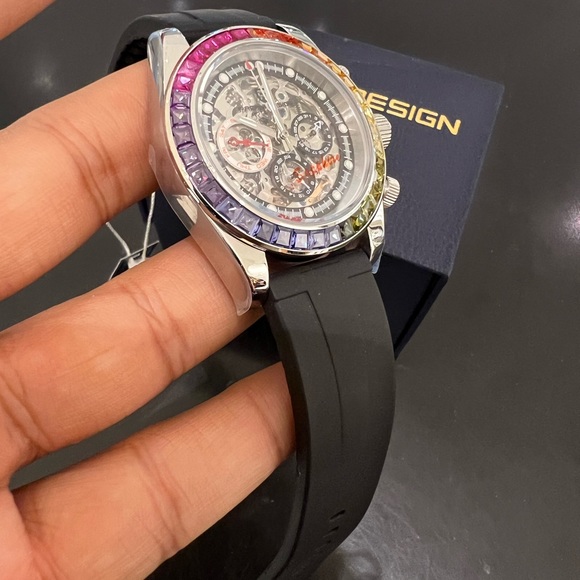 Pagani design automatic rubber strap watch mens - Picture 4 of 12